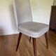 Pair of vintage mahogany and skai chairs