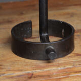 Brutalist beaten iron candle holder 1950