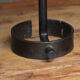 Brutalist beaten iron candle holder 1950