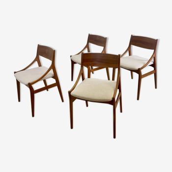 Lot de 4 chaises par Vestervig Eriksen, années 1960