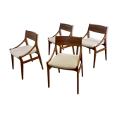 Lot de 4 chaises par Vestervig Eriksen, années 1960