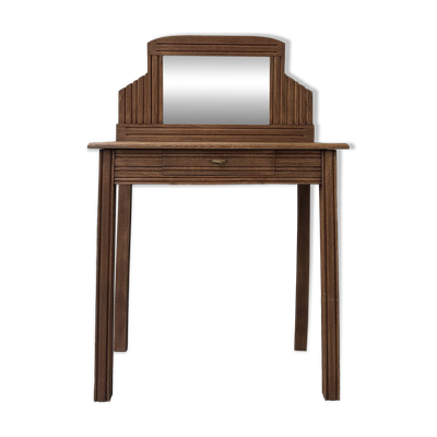 Coiffeuse bureau art déco en chêne (restaurée)