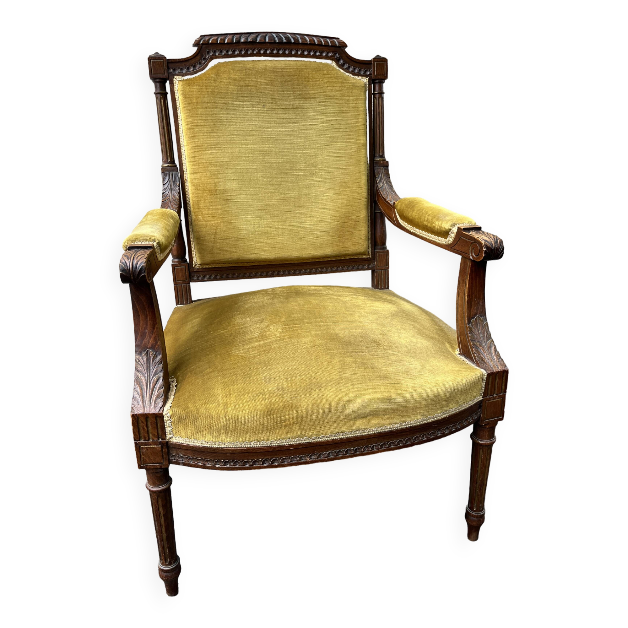 Louis XVI style oak chair