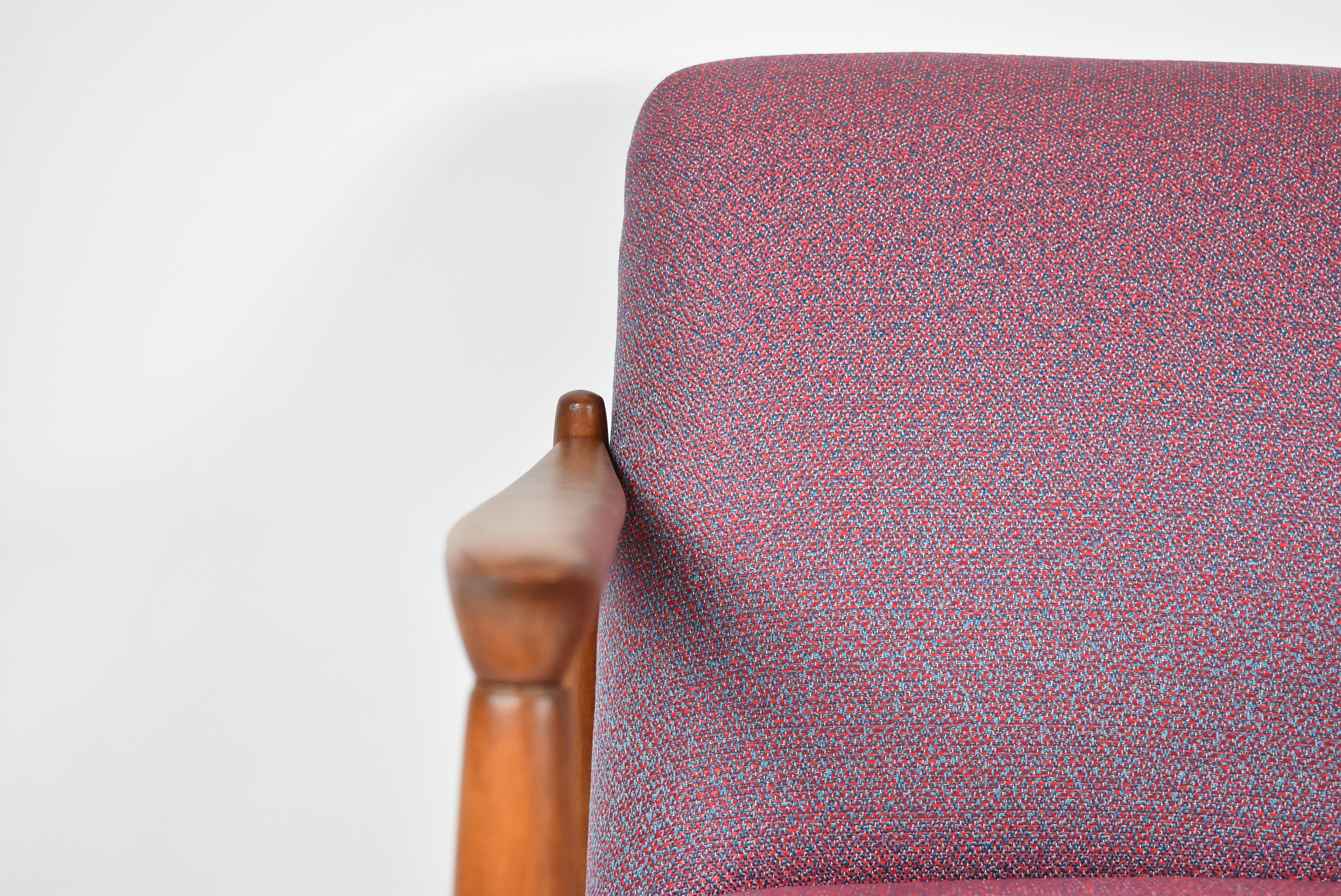 Original restored armchair GFM-64, signed by designer E.Homa, 1960s