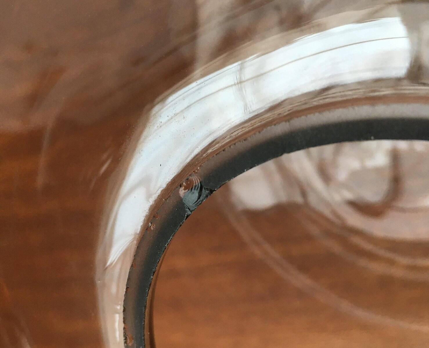 Suspended UFO-shaped glass luminaires in mid-century German Space Age style, set of 3.