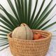 Basket round straw vintage