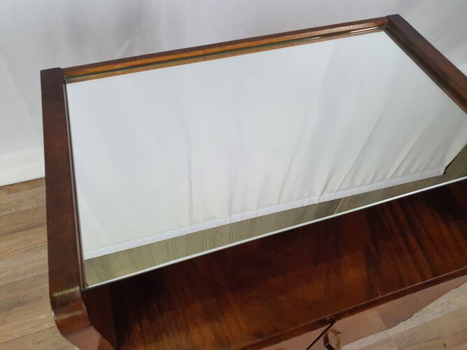 Table de chevet simple Art Deco avec miroir