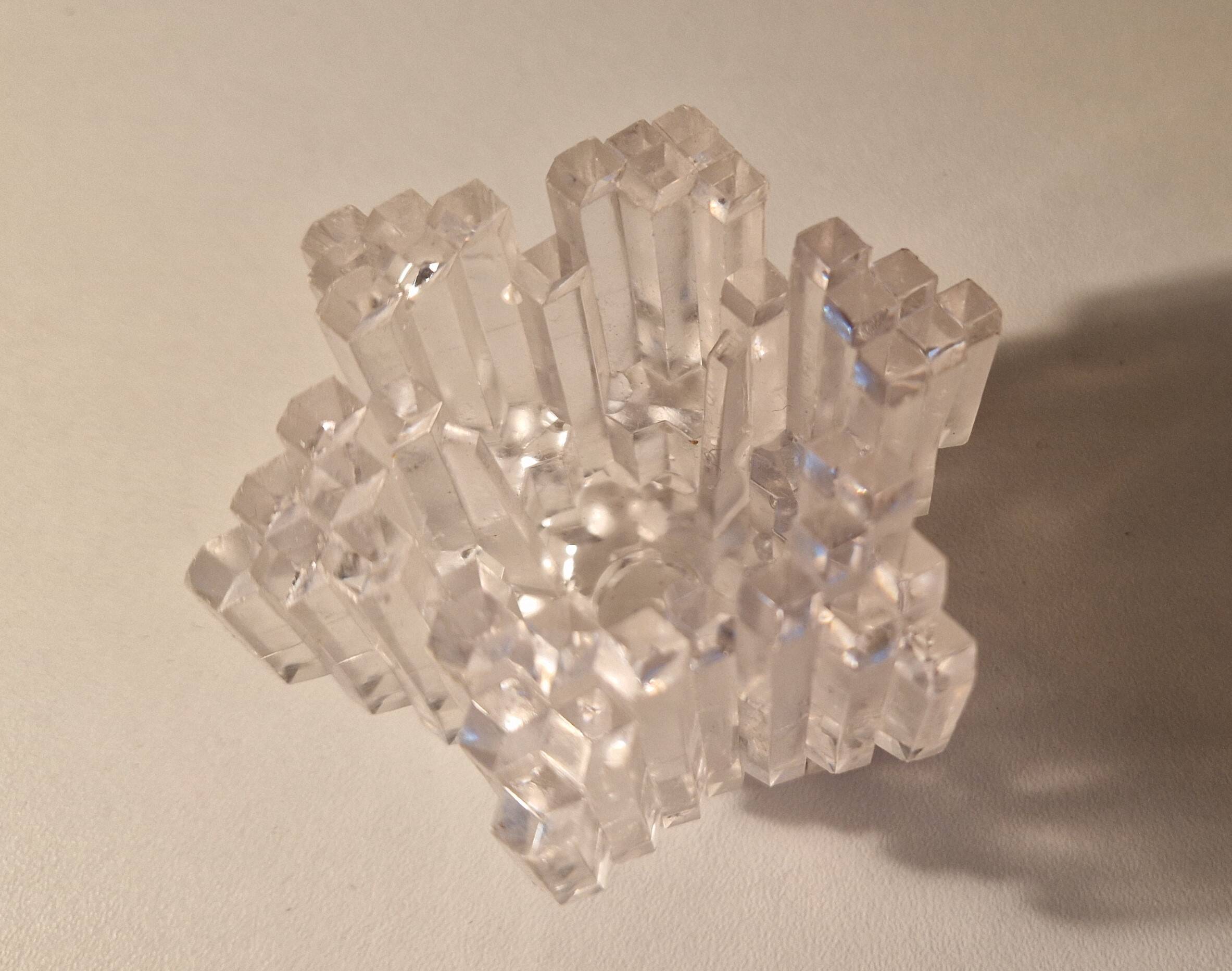 4 vintage plexiglass ice style candle holders 1980