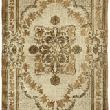 Hand-knotted vintage oriental 1980s 174 x 292 cm brown rug