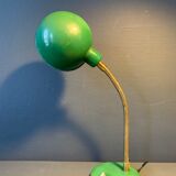 Lampe ancienne en métal émaillé vert, 1940