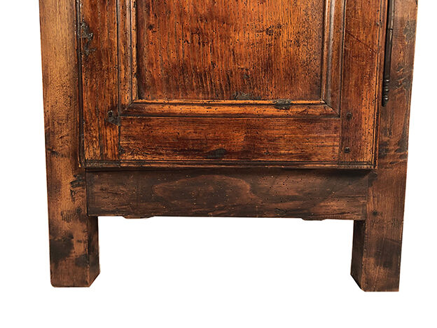 Stained solid wood cap, old walnut door