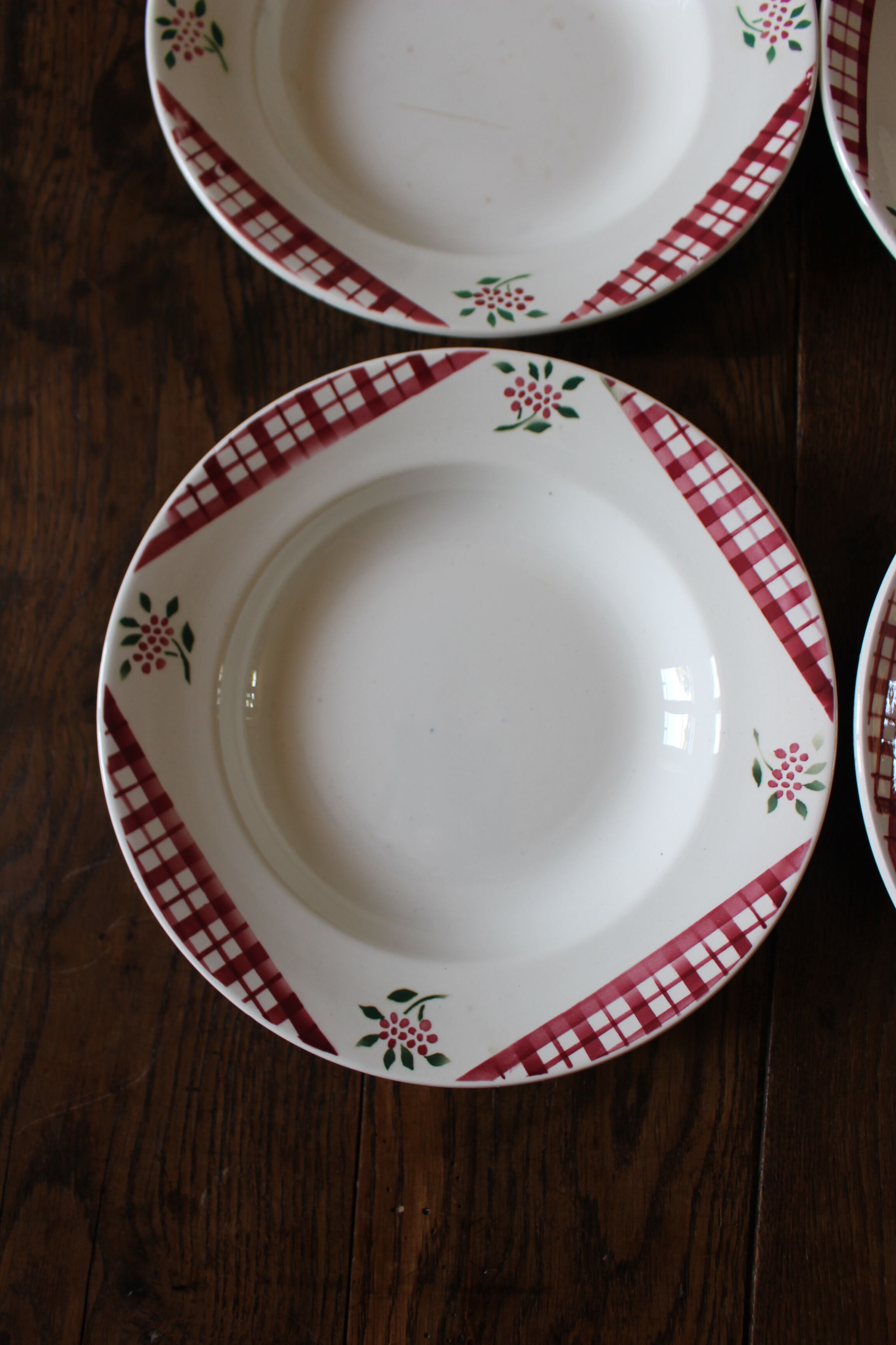 Lot 6 hollow plates Niger Digoin Sarreguemines