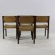 Ensemble de quatre chaises de salle à manger en bois wengé par Arnold Merckx pour Fristho Holland