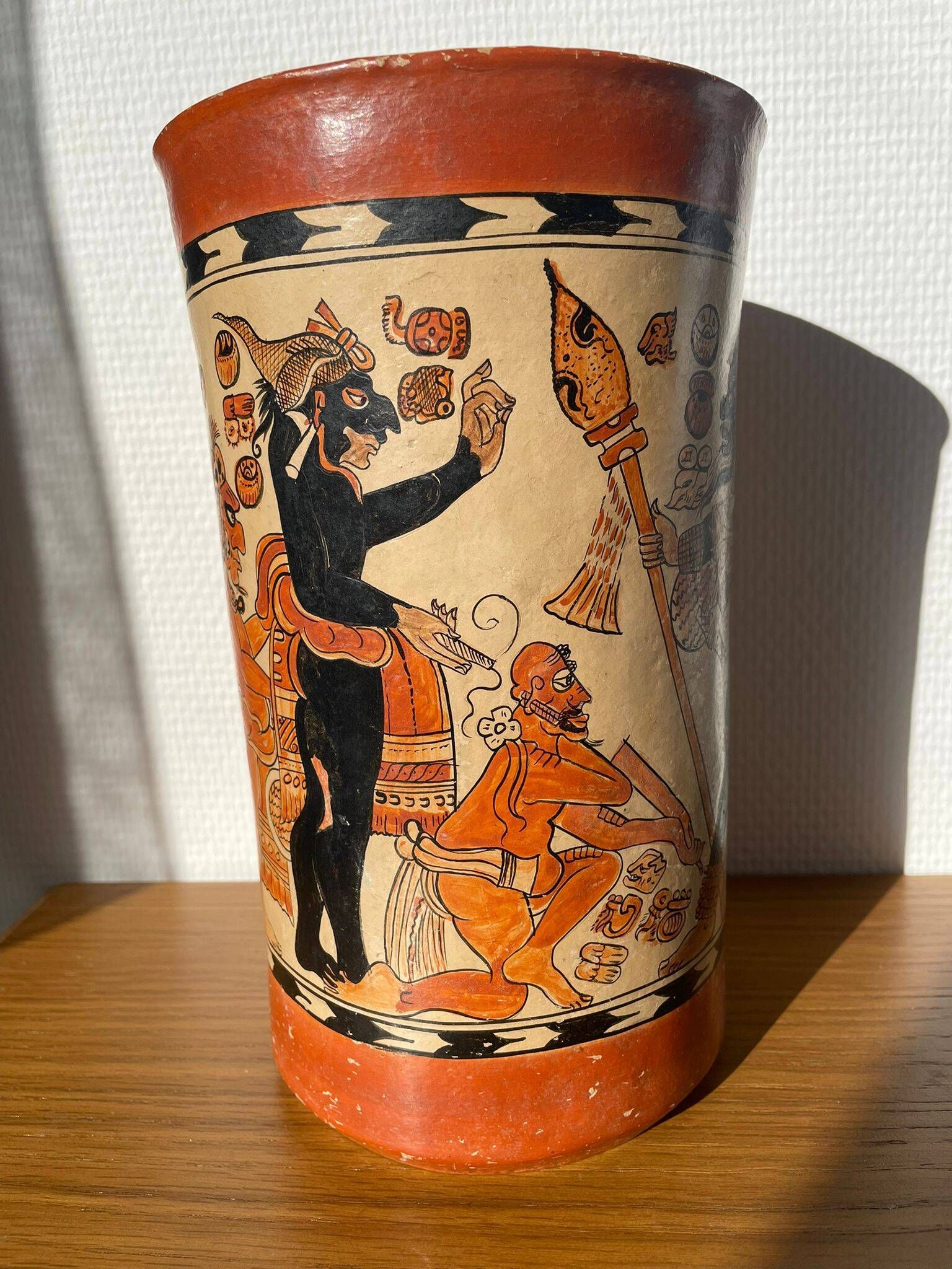 Reproduction artisanale vase / poterie maya