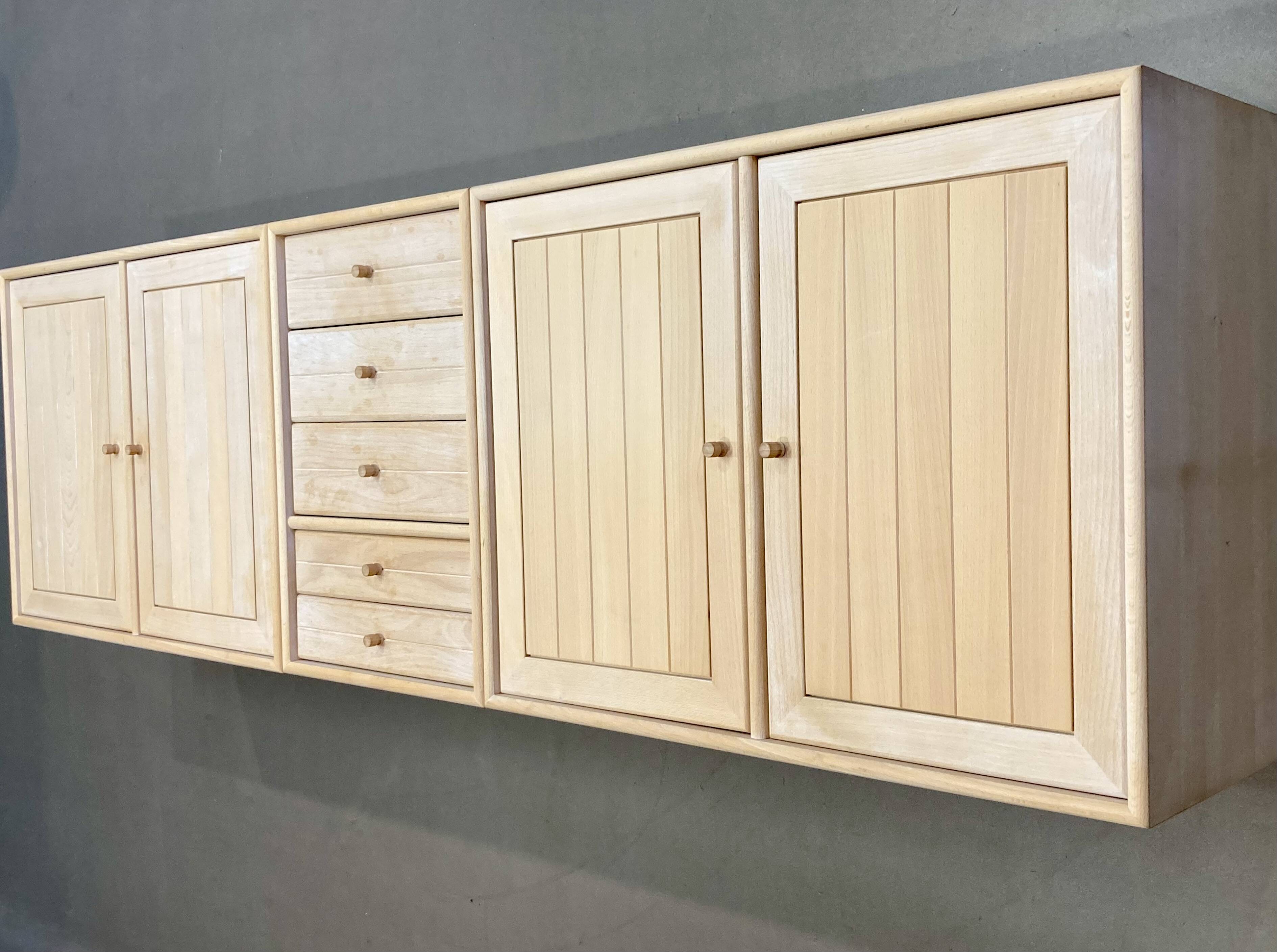 Modular solid beech sideboard "Ditlev Karsten" Scandinavian design.