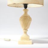 Alabaster lamp and herbarium lampshade