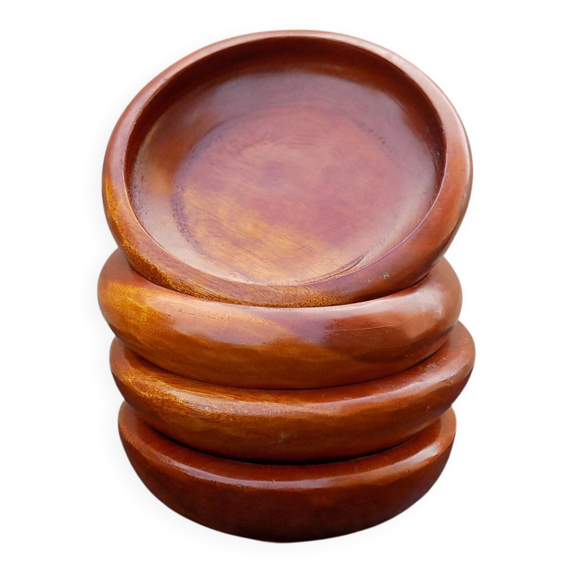Set of 4 wooden bowls - cups