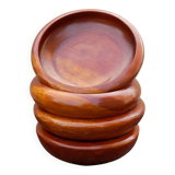 Set of 4 wooden bowls - cups