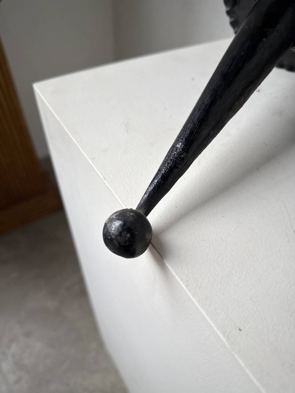 Black metal brutalist wall lights