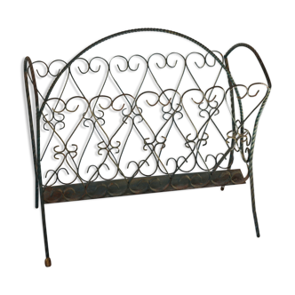 Wrought iron magazine rack