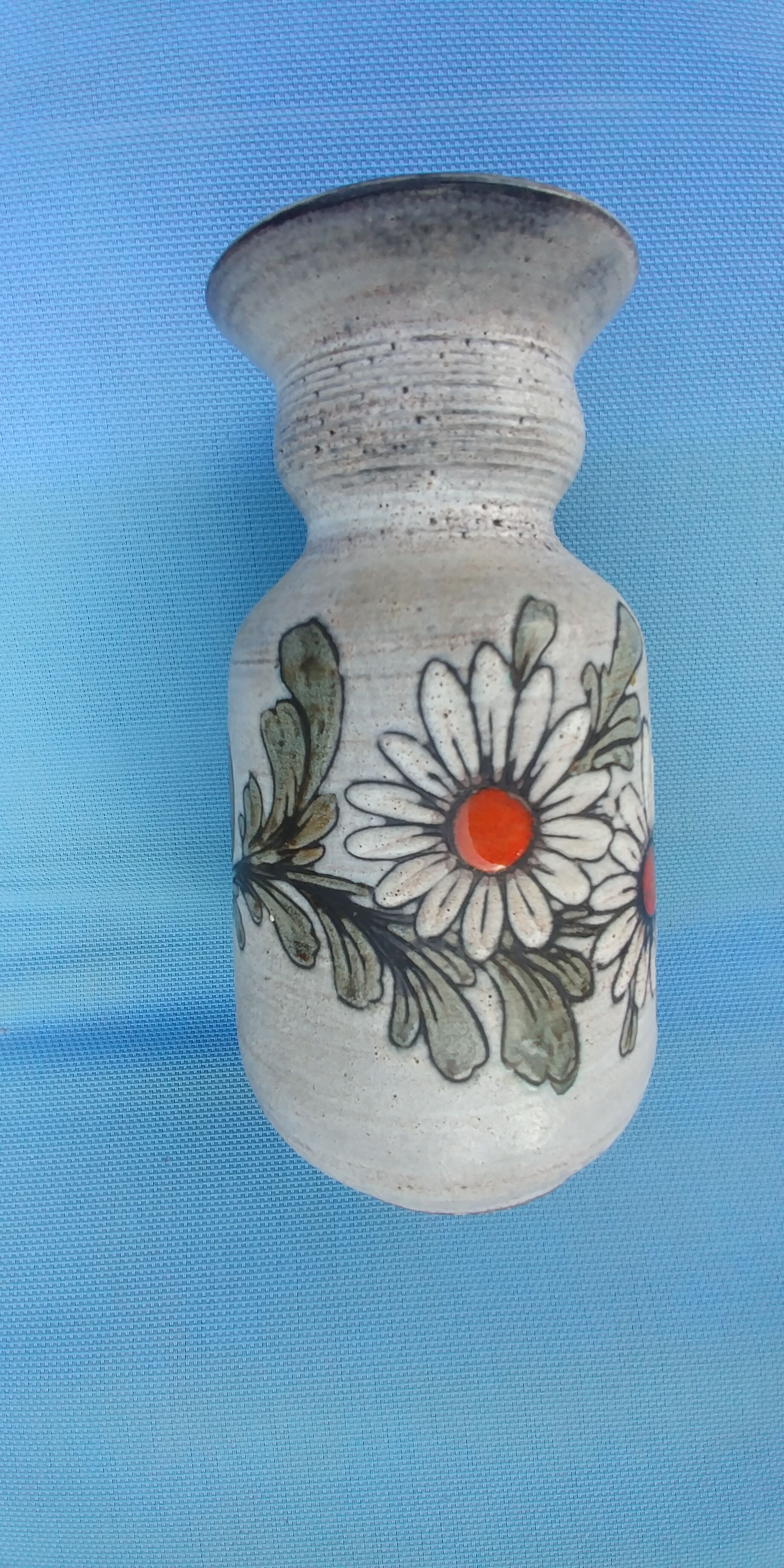 Vase Saint Paul Vallauris signed by Jacques Fonck and Jean Matéo Vintage decoration flowers 70s.