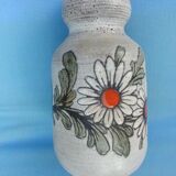 Vase Saint Paul Vallauris signed by Jacques Fonck and Jean Matéo Vintage decoration flowers 70s.