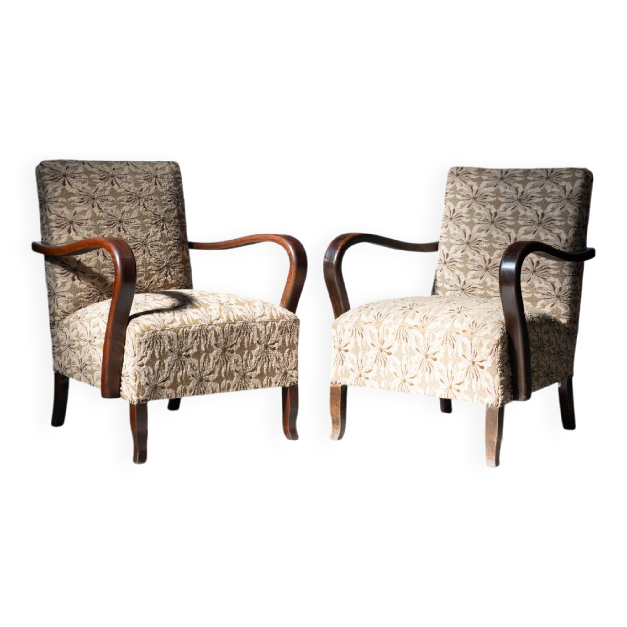 Set of Two Art Deco Armchairs – 1940s/1950s