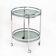 Vintage side table or serving table. Chrome metal and glass - Spain, 70s.