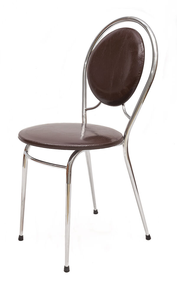 6 chaises Soudexvinyl chocolat, vintage 1970