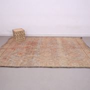 Peach Vintage Moroccan Rug 203 x 302 cm - Berber Wool Rug - Handmade Rug