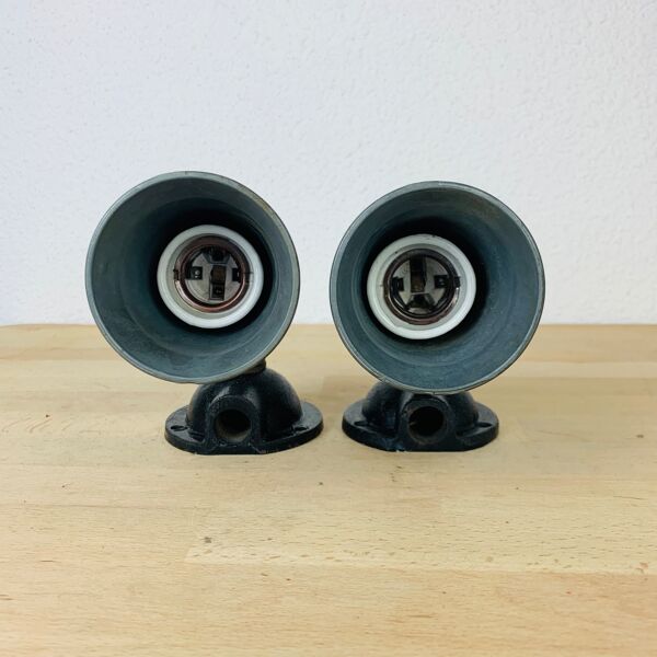 Paire d'appliques industrielles spot métal style loft