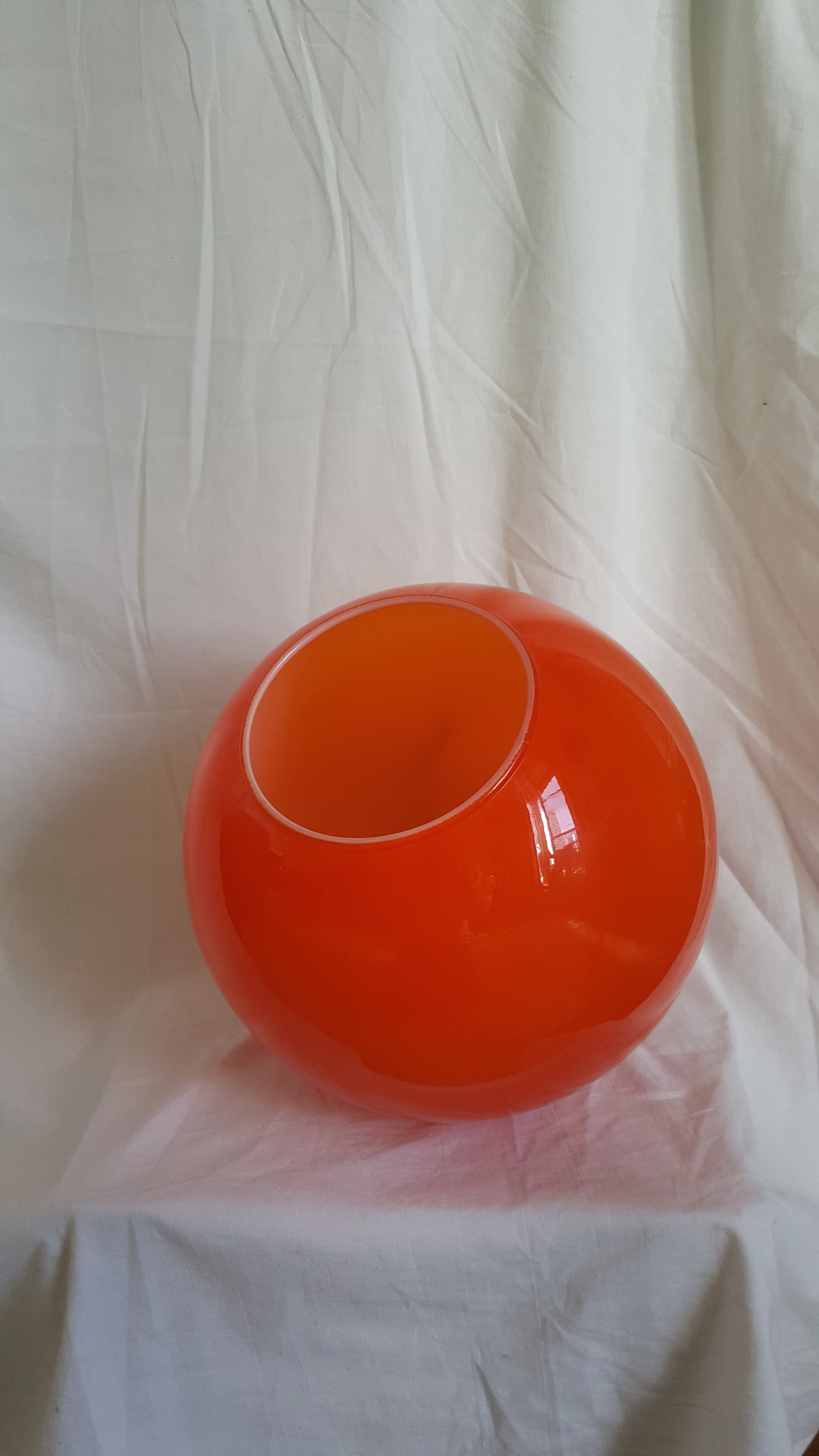 Orange glass hanging lamp