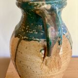 Vintage handmade ceramic jug vase pot