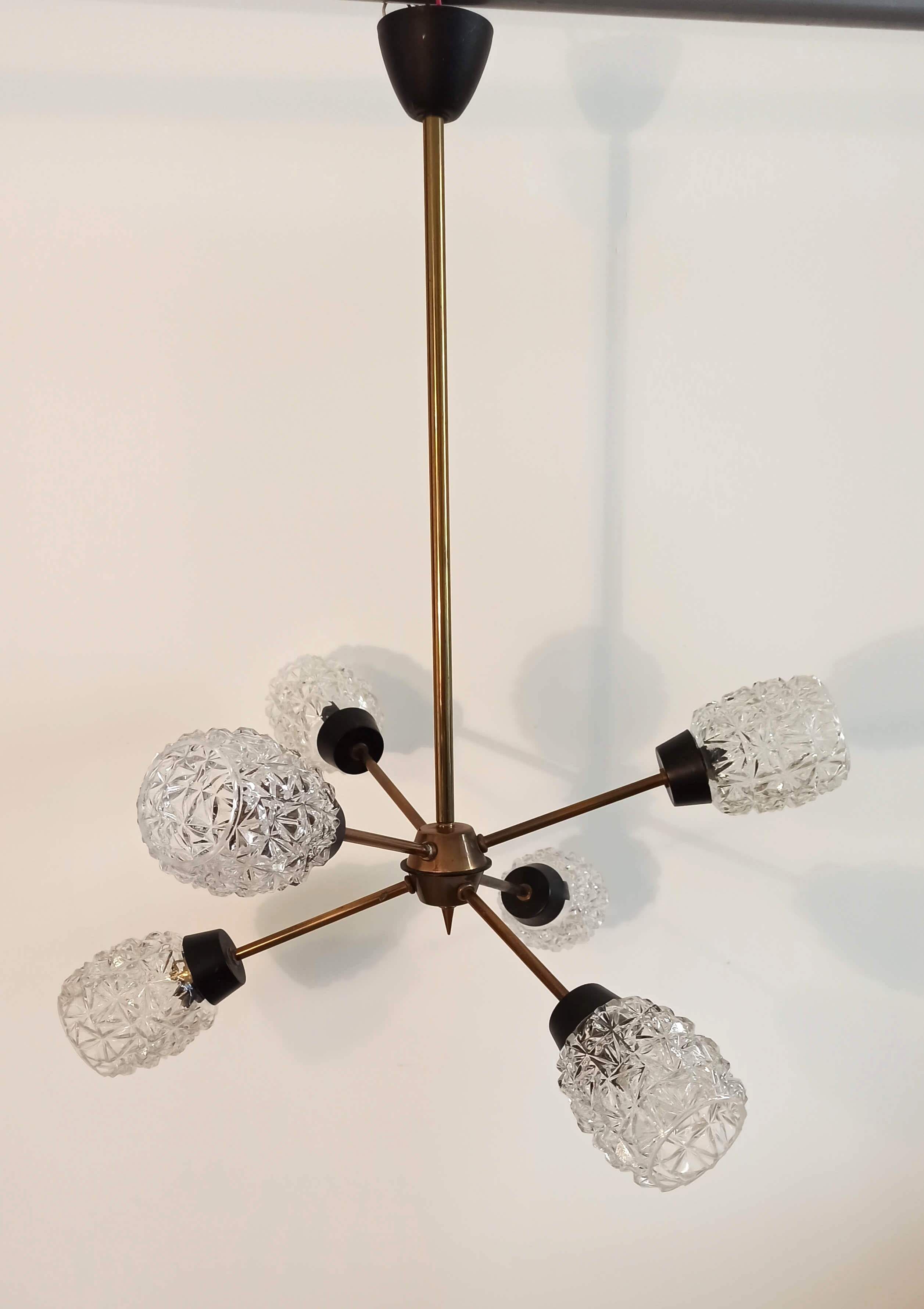 Vintage sputnik chandelier 1970