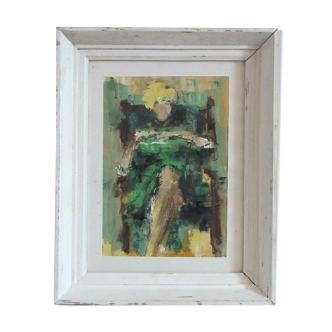 Portrait de femme assise