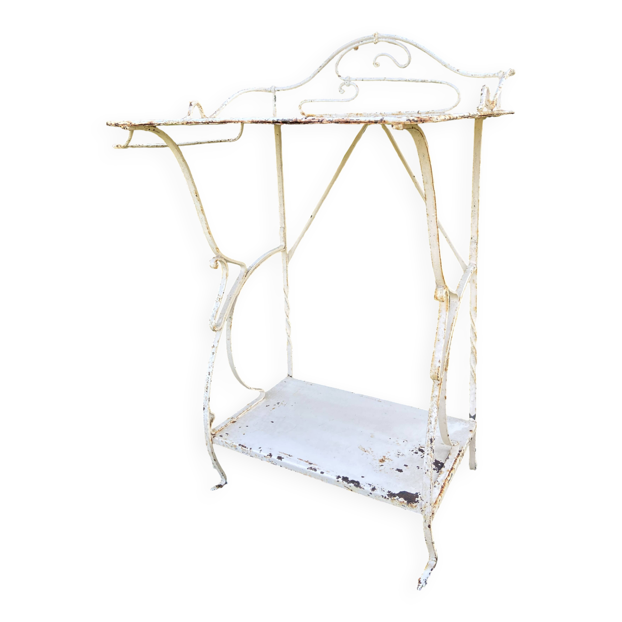 Antique metal dressing table console France shabby chic 1920