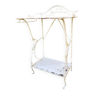 Coiffeuse console de toilette en métal Antique France shabby chic 1920