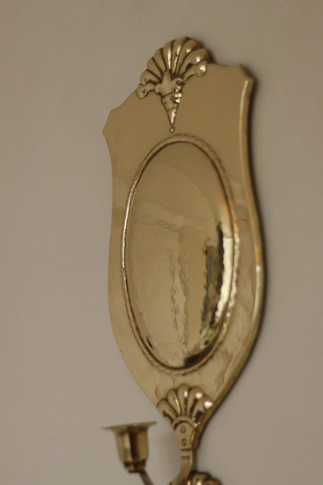 Pair of Mid Century Swedish Brass Sconces