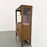 1950s Brazilian modernist library in exotic wood and lacquer.