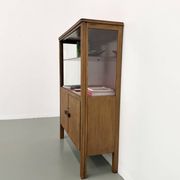1950s Brazilian modernist library in exotic wood and lacquer.
