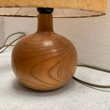 Lampe en boule bois