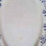 Oval serving dish in iron earth