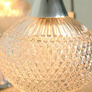 Vintage Italian Crystal and Chrome Chandelier, 70s