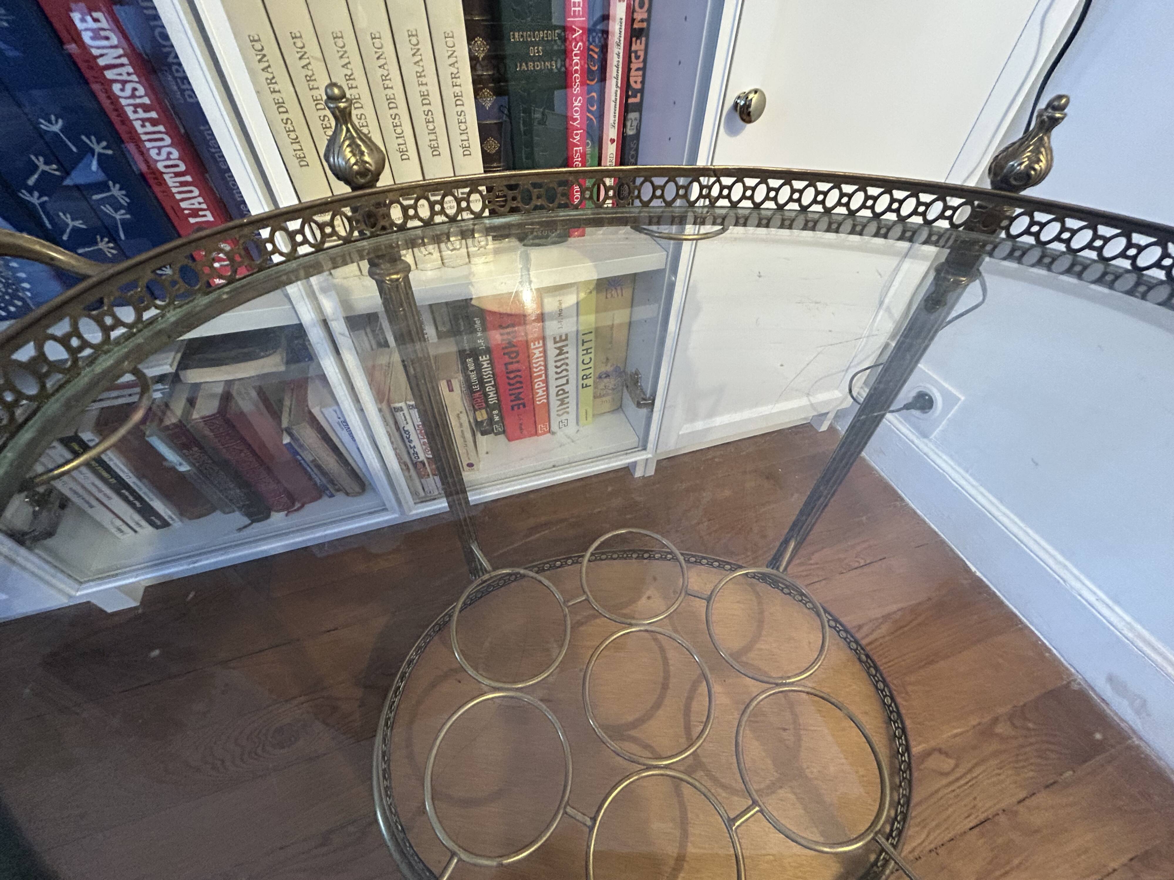 Louis XVI rolling dessert trolley