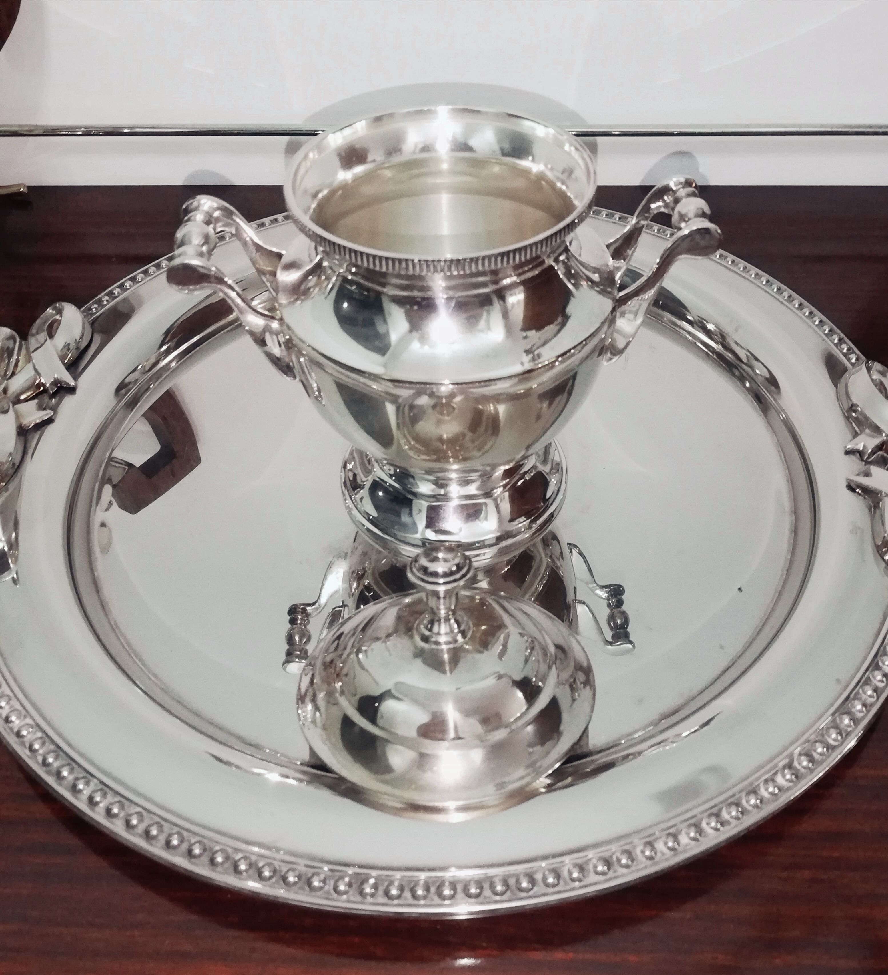 Art Deco style silver metal coffee service