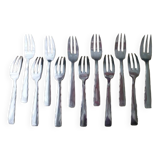 Set of 12 silver-plated cake forks