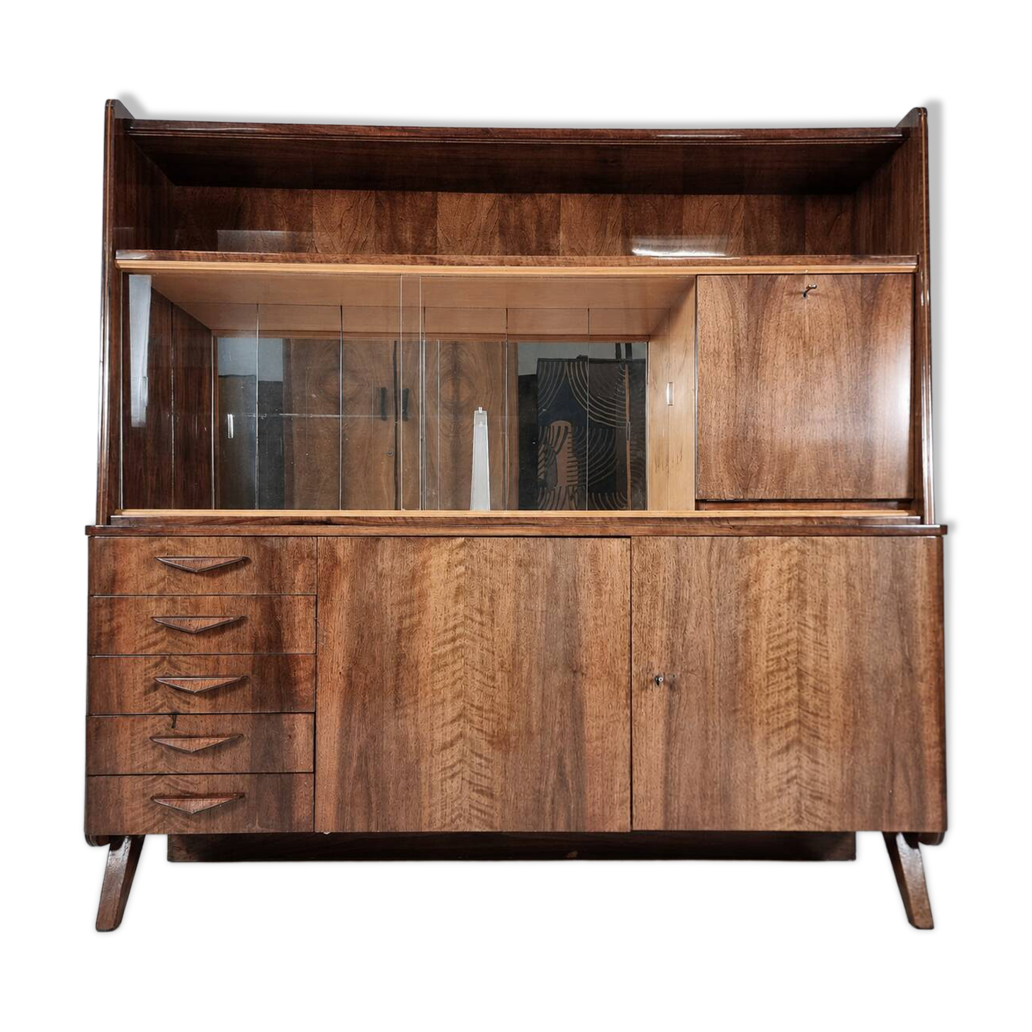 Vintage brown Tatra sideboard, 1970