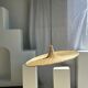 Large suspension, rattan luminaire in hat shape D:80cm