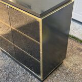 Vintage black and gold TV cabinet from the 70s/80s