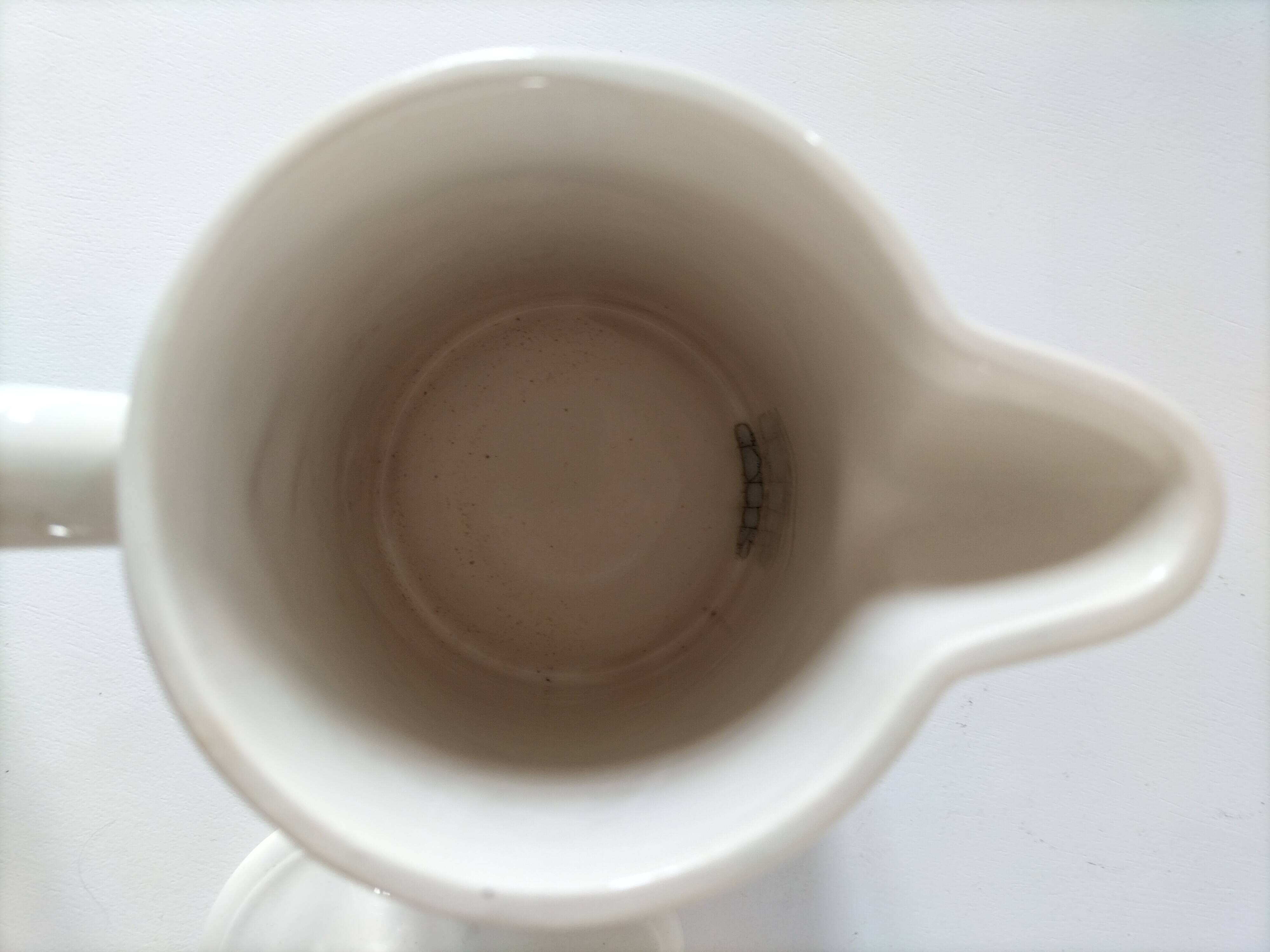 Chocolatière ancienne en faïence blanche Digoin Sarreguemines années 50-60